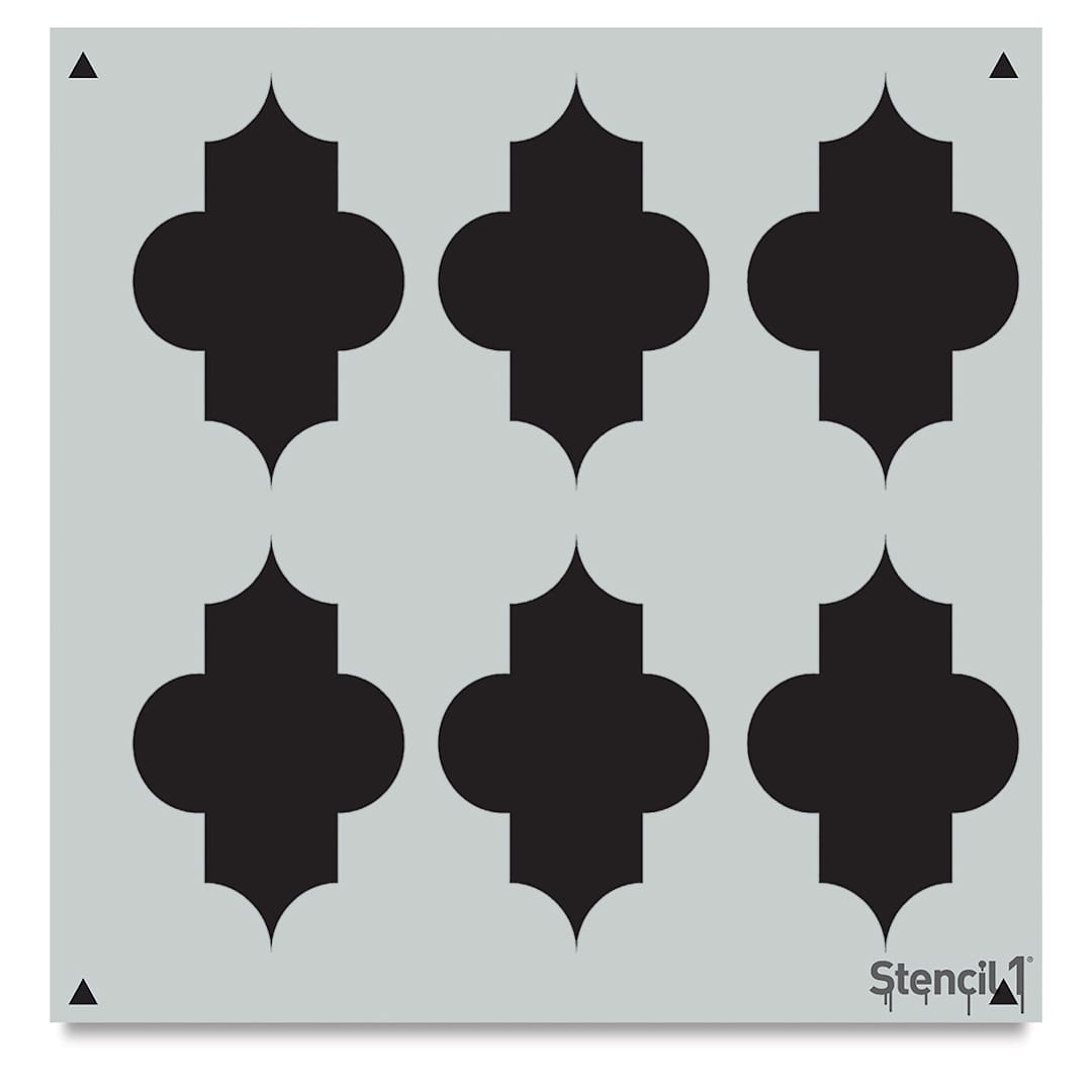 Open in modal - Stencil1 Stencil - Quartrefoil Stencil, Repeat Pattern, 11'' x 11''