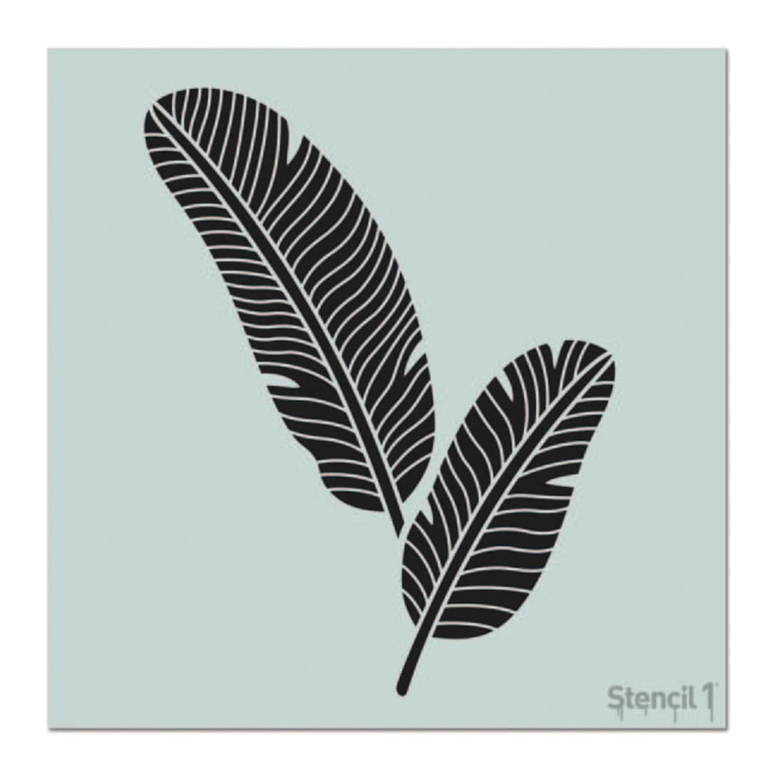 Open in modal - Stencil1 Stencil - Banana Leaves, 11'' x 11''