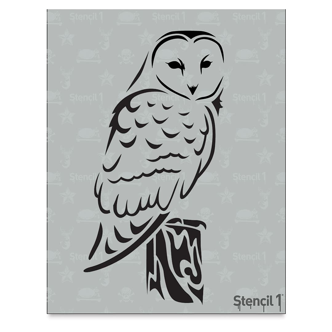 Open in modal - Stencil1 Stencil - Barn Owl, 8-1/2'' x 11''