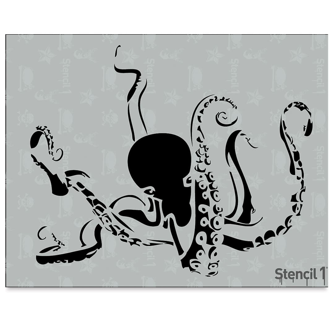 Open in modal - Stencil1 Stencil - Octopus, 8-1/2'' x 11''