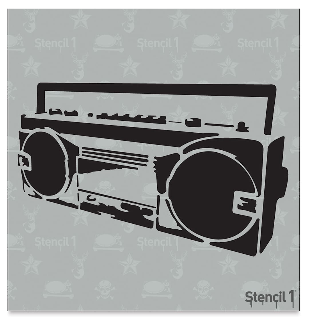 Open in modal - Stencil1 Stencil - Boom Box, 5-3/4'' x 6''
