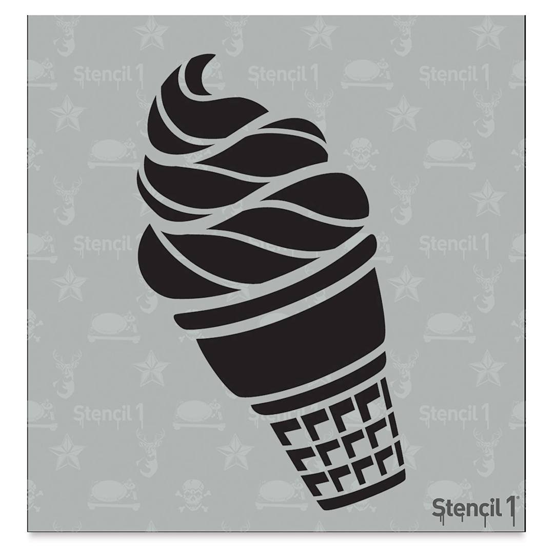 Open in modal - Stencil1 Stencil - Ice Cream, 5-3/4" x 6"