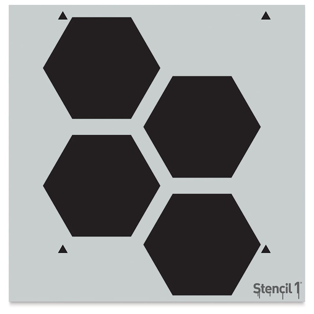 Open in modal - Stencil1 Stencil - Hexagon, Repeat Pattern, 11" x 11"