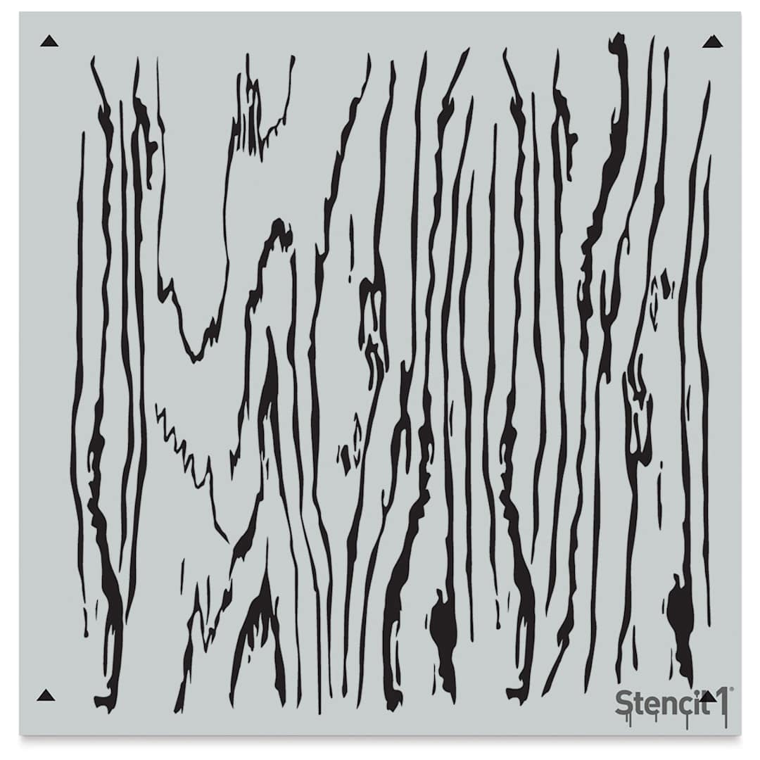 Open in modal - Stencil1 Stencil - Wood Grain, Repeat Pattern, 11" x 11"