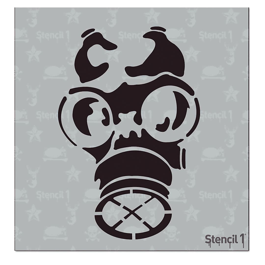 Open in modal - Stencil1 Stencil - Gas Mask, 5-3/4" x 6"