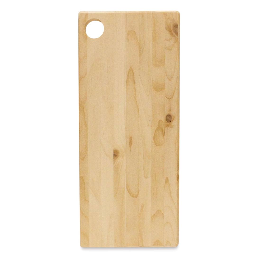 Open in modal - Pine Serving Boards - Front view of unfinished Rectangular Board
