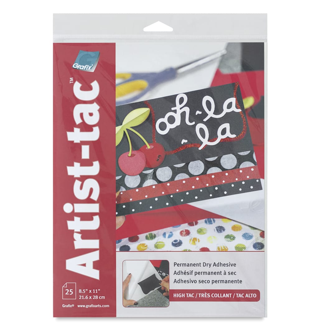 Open in modal - Grafix Artist-tac - Front of package of 8 1/2" x 11" sheet size
