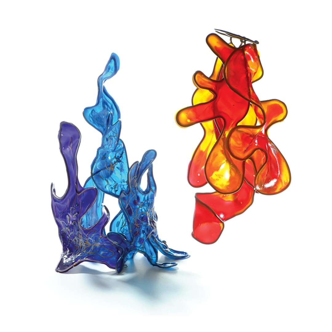 Open in modal - flexible glass sculpture