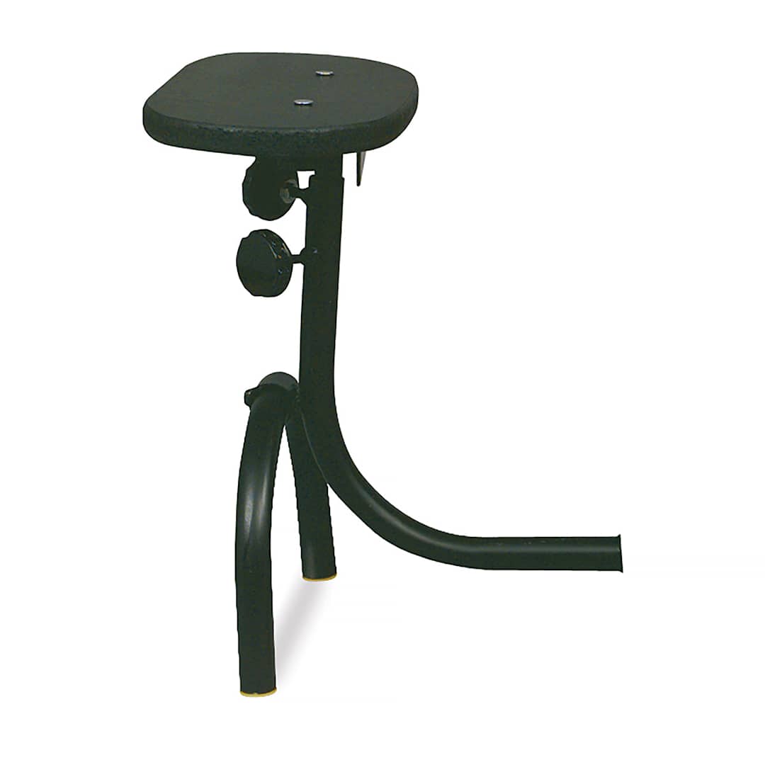Open in modal - Brent Power Wheel Seat - Upright seat showing height and distance adjustment knobs