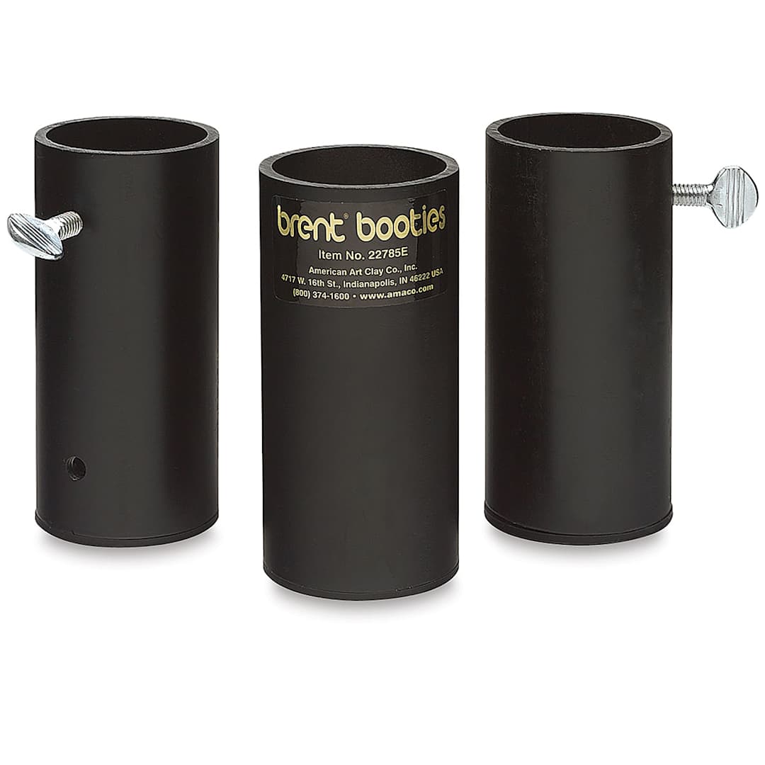 Open in modal - Brent Booties Leg Extensions - Three Pottery wheel extensions shown upright
