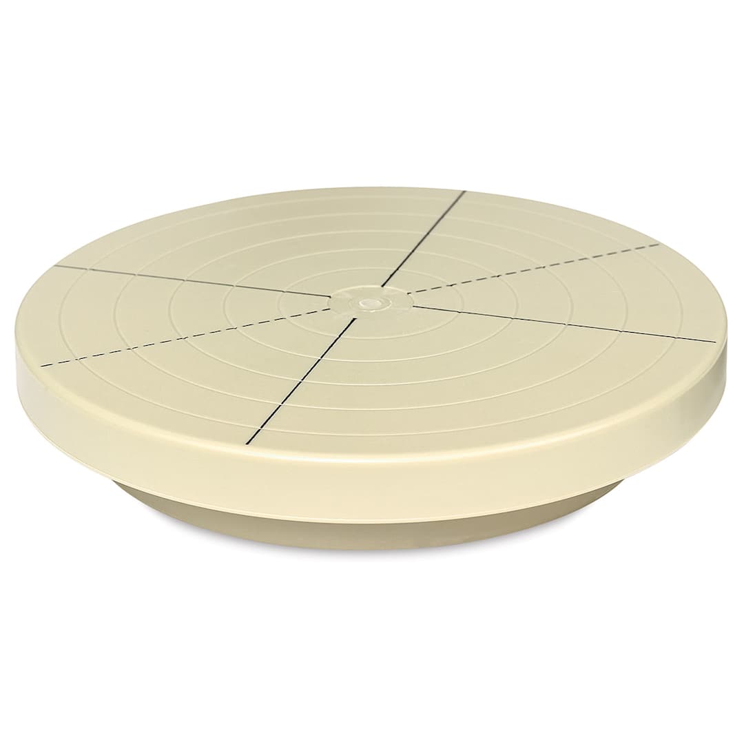 Open in modal - Richeson Plastic Banding Wheel - Angled view of wheel showing height