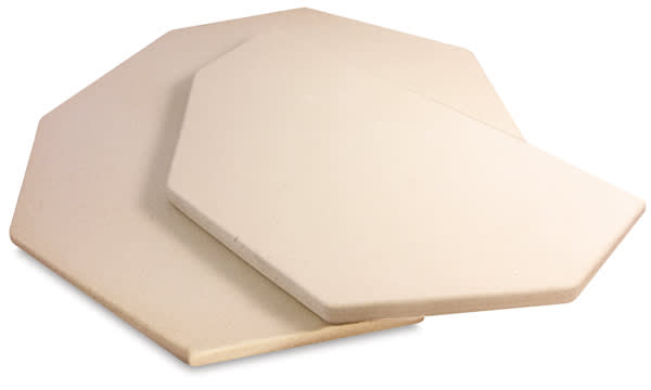 Open in modal - Skutt Individual Kiln Shelves - Two randomly stacked shelves