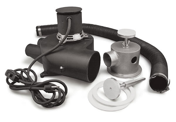 Open in modal - Amaco Master KilnVent - Components of Kiln shown
