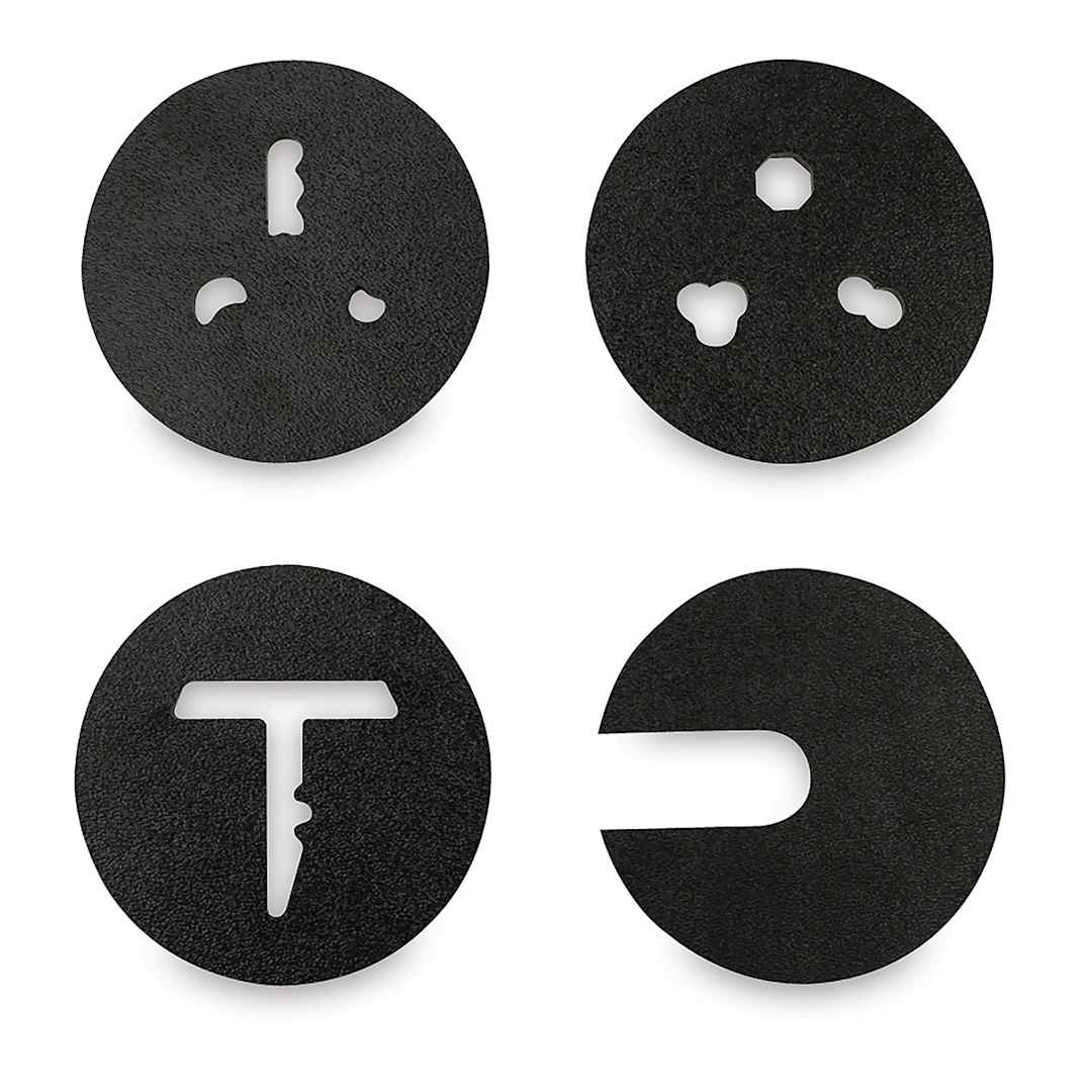 Open in modal - Brent Clay Extruder HD - Top view of 3 dies and selector disk