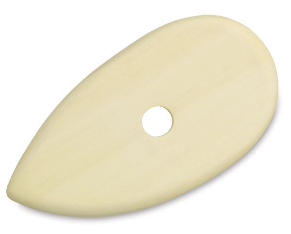 Open in modal - Potters' Throwing Ribs - Side view of Shape 1 Kidney shaped Tool
