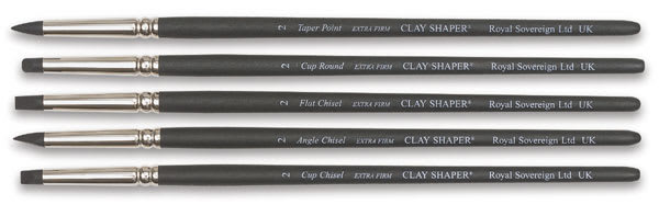 Open in modal - Royal Sovereign Clay Shaper Sets - Set of Short 5 Tips, with Shorter handles shown horizontally