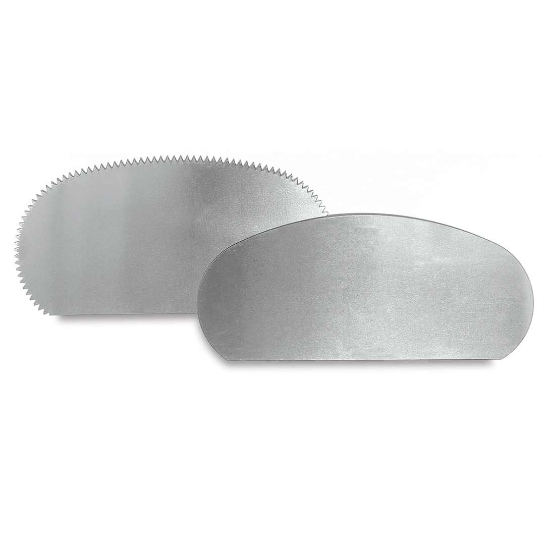 Open in modal - Kemper Steel Scrapers - Serrated and smooth edge scrapers shown