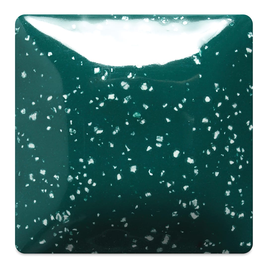 Open in modal - Mayco Speckled Stroke & Coat Glaze - Speckled Teal Next Time, fired at cone 06 oxidation