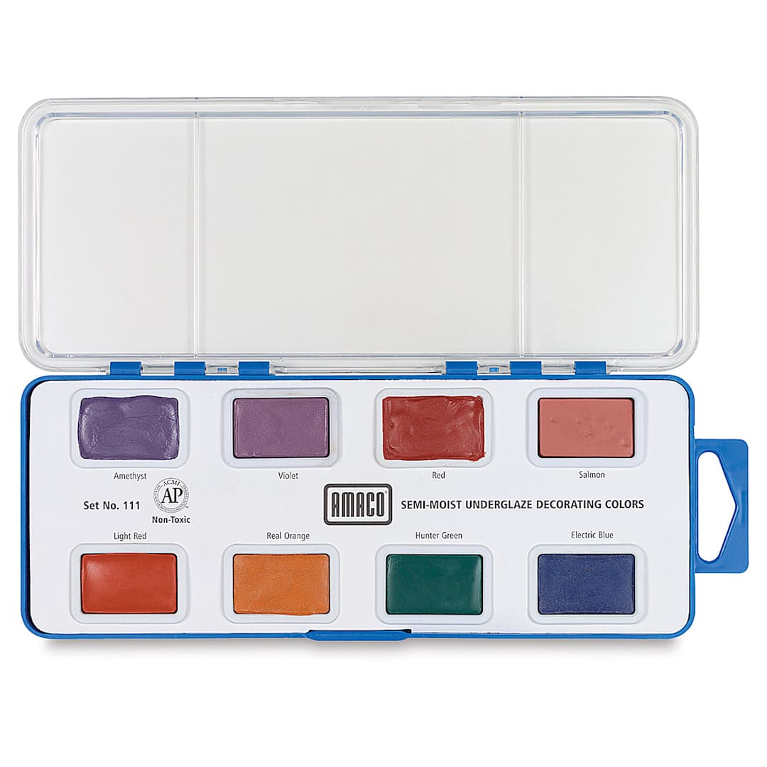 Open in modal - Amaco Lead-Free Semi-Moist Underglaze Sets - Set No. 111