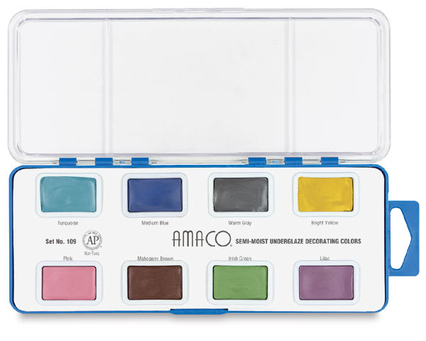 Open in modal - Amaco Lead-Free Semi-Moist Underglaze Sets - Set No. 109