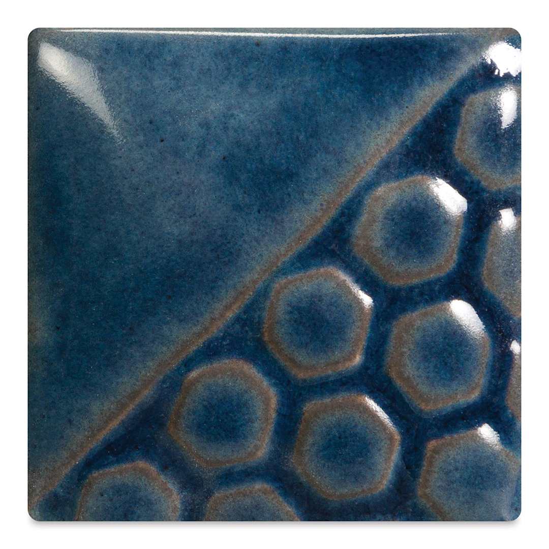 Open in modal - Mayco Elements Glaze - Blue Grotto, fired at cone 06 oxidation
