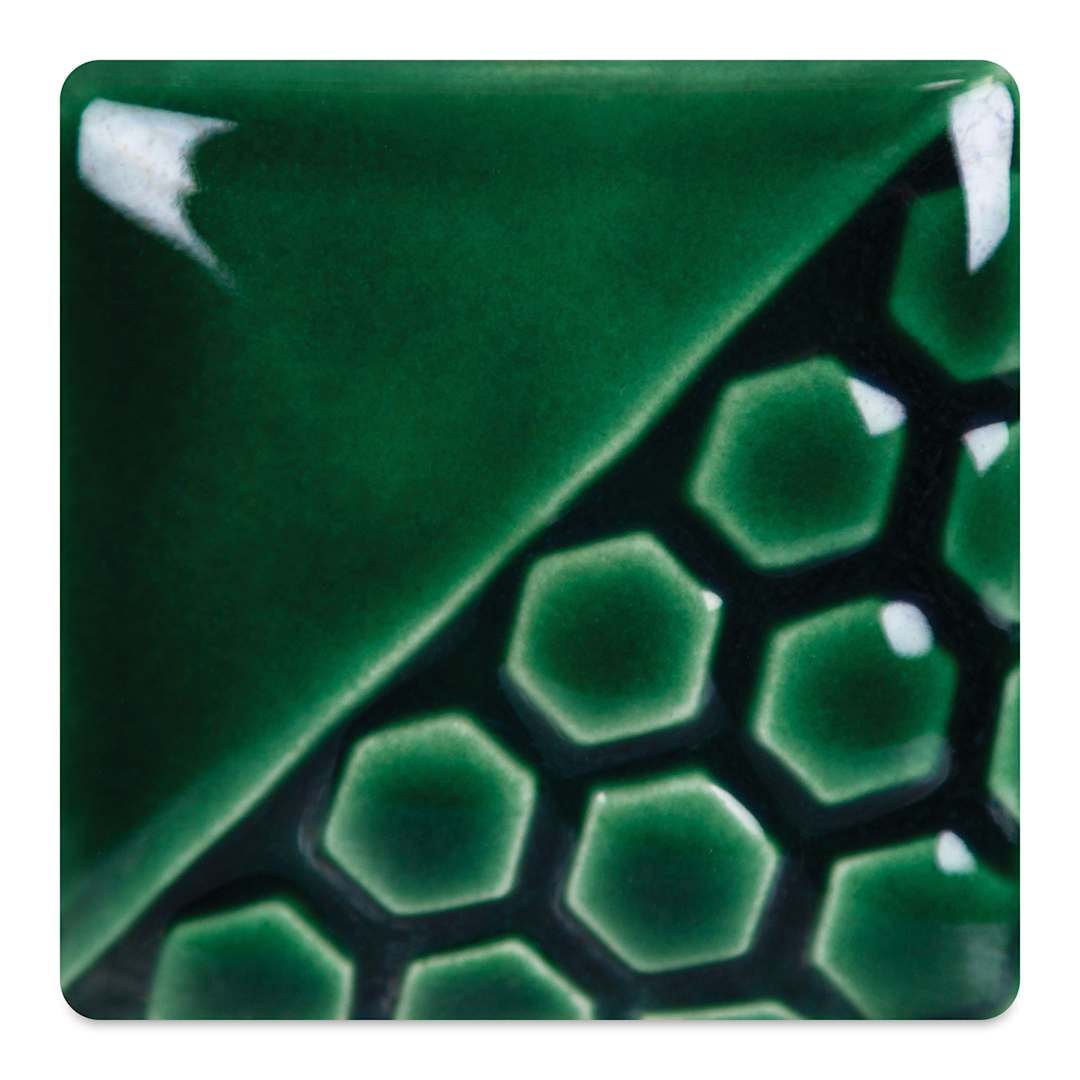 Open in modal - Mayco Elements Glaze - Bluegrass, fired at cone 06 oxidation