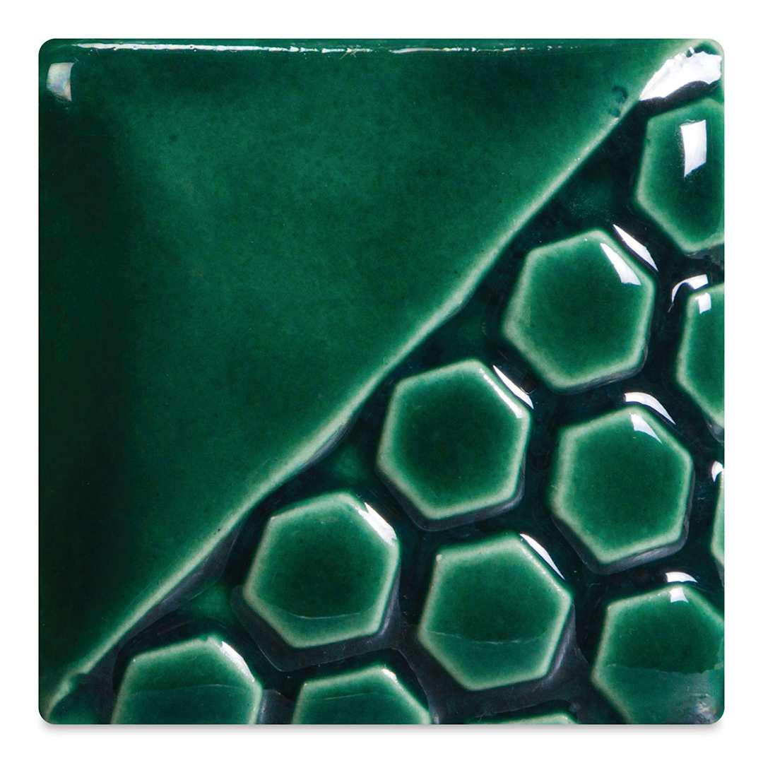 Open in modal - Mayco Elements Glaze - Green Sapphire, fired at cone 06 oxidation