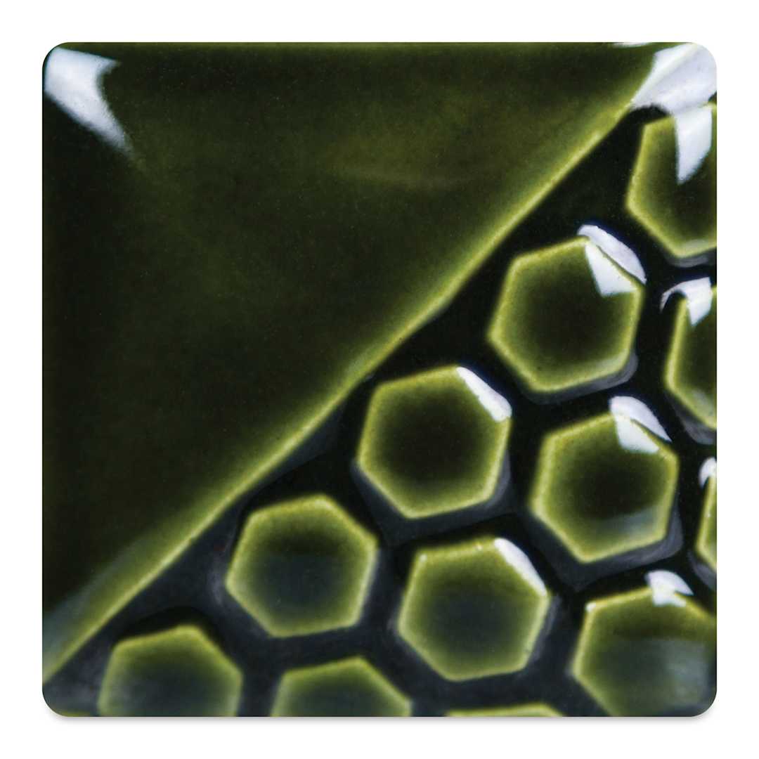 Open in modal - Mayco Elements Glaze - Leaf Green, fired at cone 06 oxidation