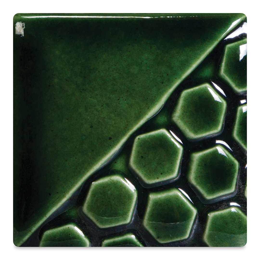 Open in modal - Mayco Elements Glaze - Lustre Green, fired at cone 06 oxidation