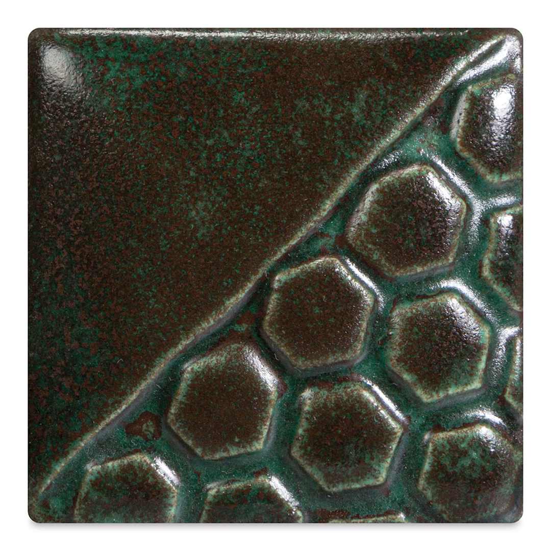 Open in modal - Mayco Elements Glaze - Malachite Green, fired at cone 06 oxidation