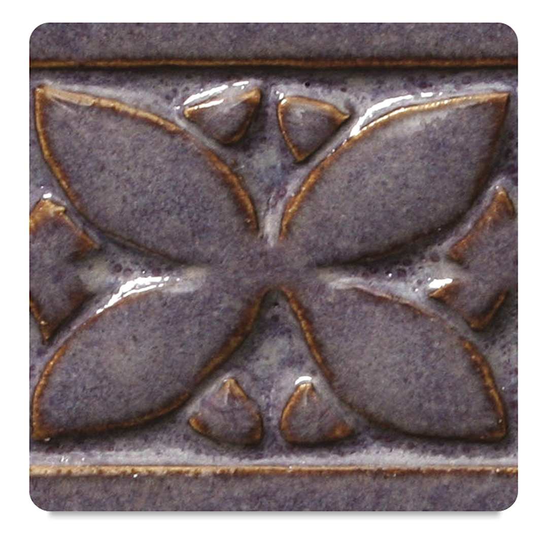 Open in modal - Amaco Potter's Choice Glazes - Smokey Merlot, PC-57. Color sample in light-medium plum shades.