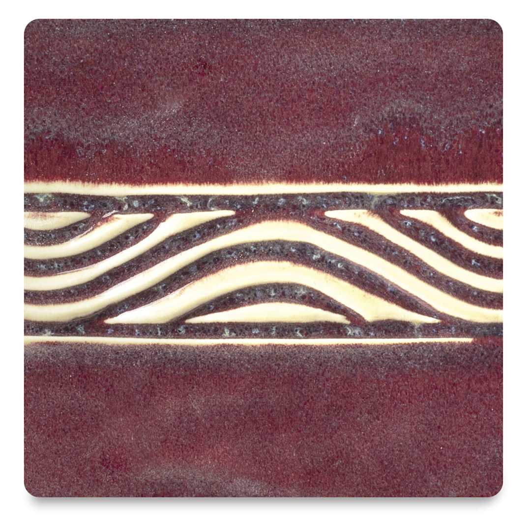 Open in modal - Amaco Potter's Choice Glazes - Copper Red, PC-70. Color sample of copper red with neutral contrasts.