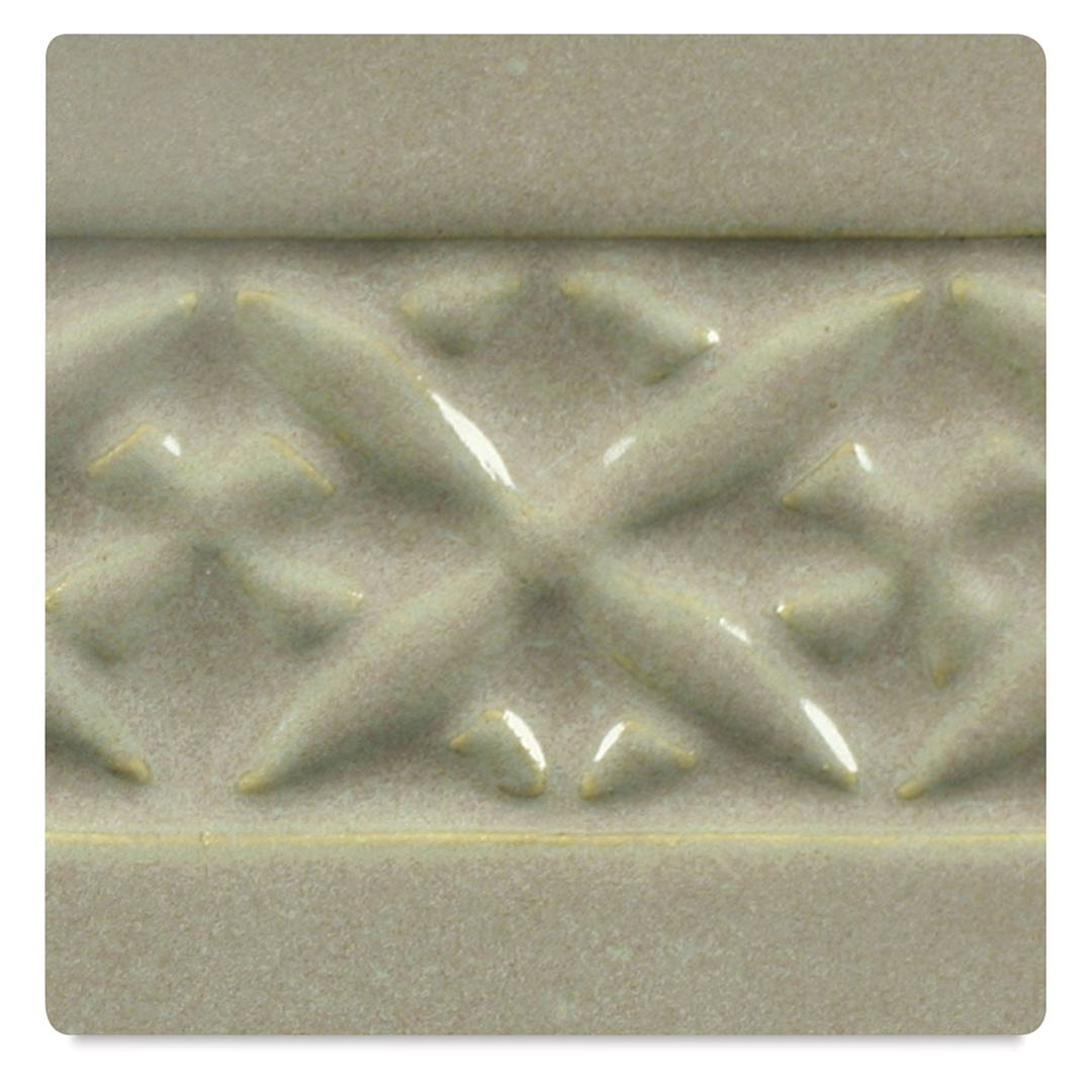 Open in modal - Amaco Potter's Choice Glazes - Sage, PC-44. Sample in light beige-green color.