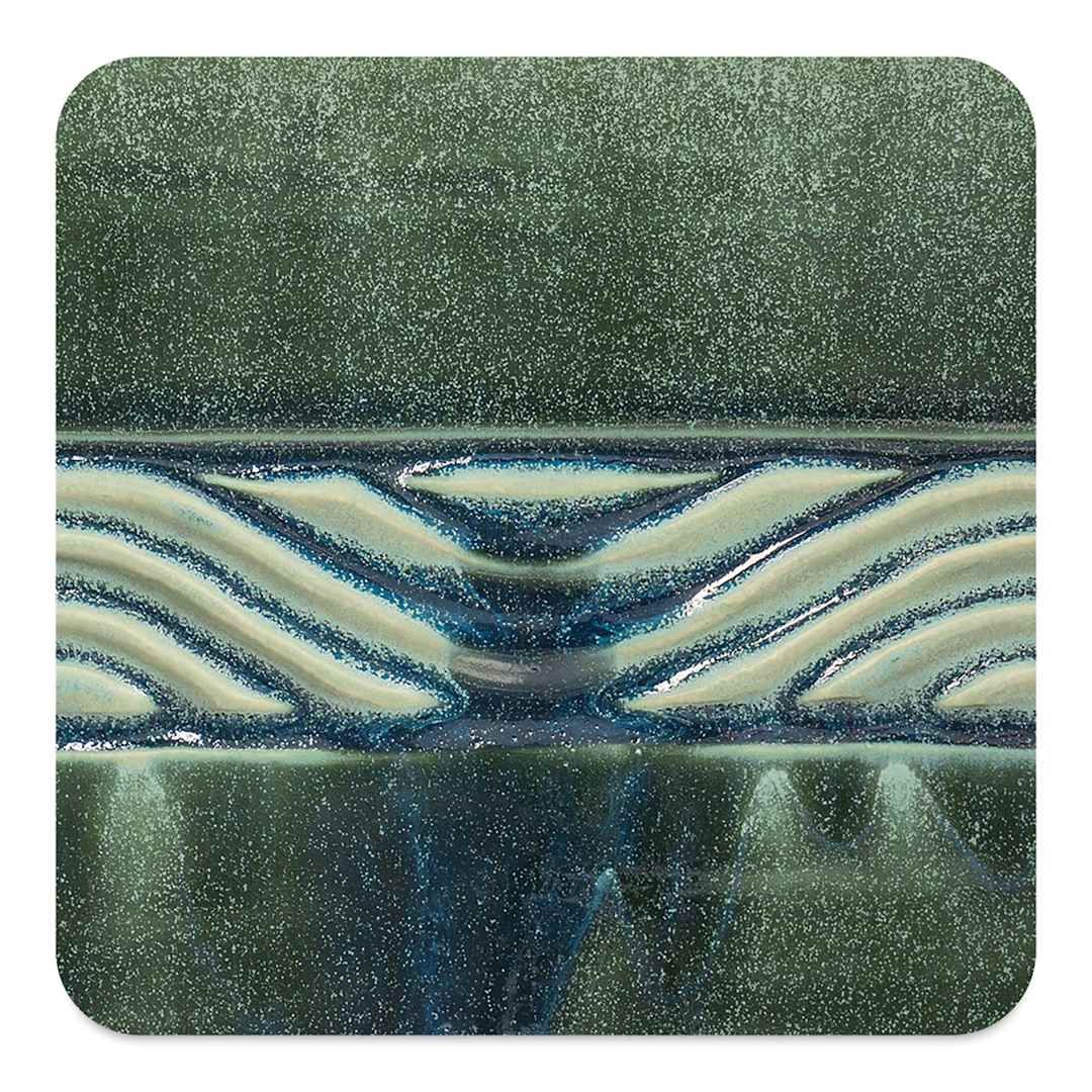 Open in modal - Amaco Potter's Choice Glaze - Pint, Serpentine Green fired to cone 5 oxidation