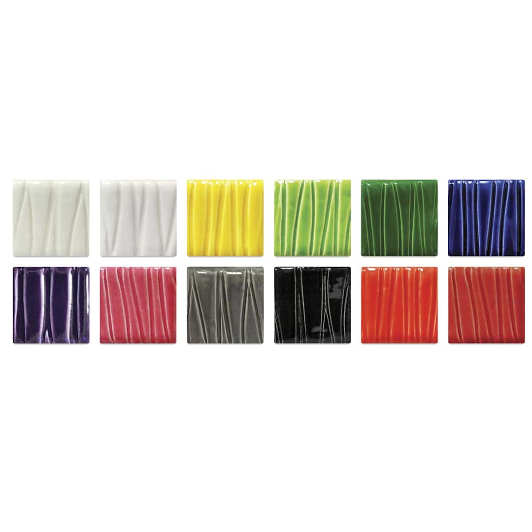 Open in modal - Speedball Earthenware Glazes - Color Swatches of School Pack of 12 shown