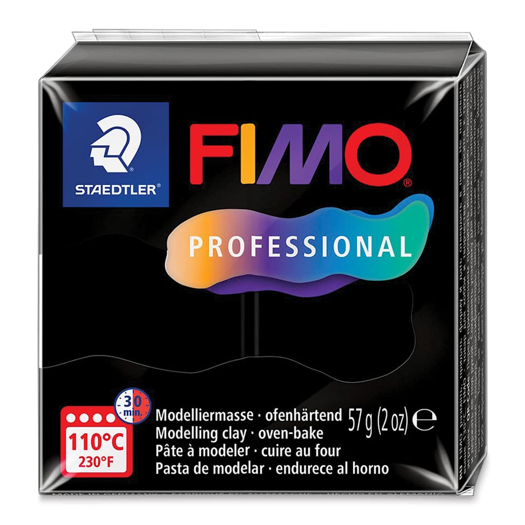 Open in modal - Staedtler Fimo Professional Polymer Clay - Black, 2 oz, packaging