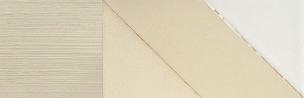 Open in modal - Amaco No. 11-M A-Mix White Stoneware Clay (left to right: Raw, Bisque, Clear Glaze, White Glaze)