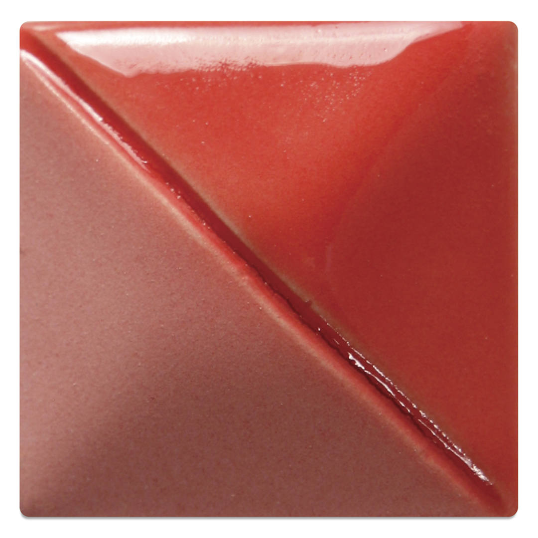 Open in modal - Mayco Fundamentals Underglaze - Fire Engine Red - fired to cone 06 oxidation