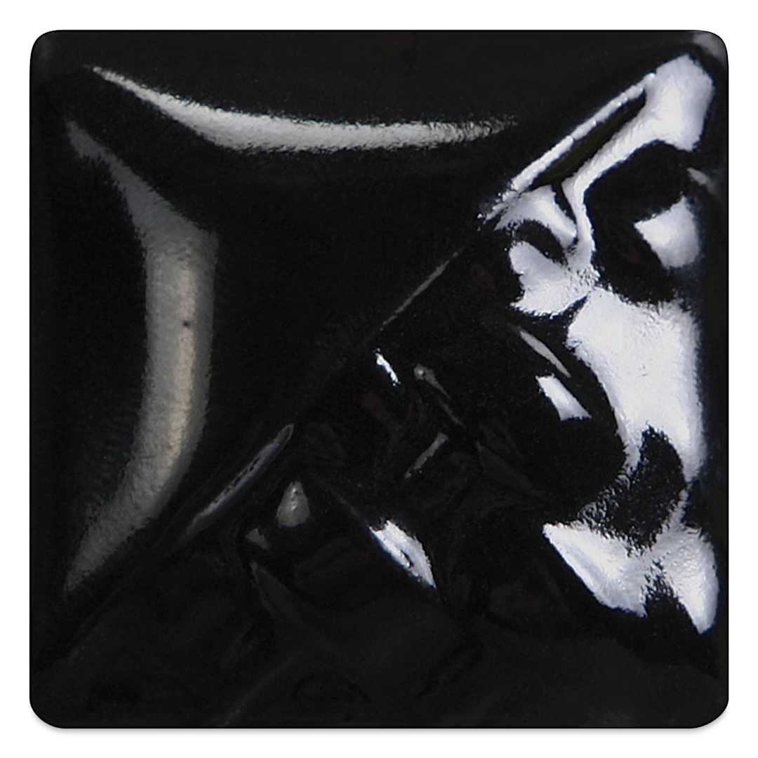 Open in modal - Mayco Stoneware Gloss Glaze - Black Gloss fired to cone 6 oxidation