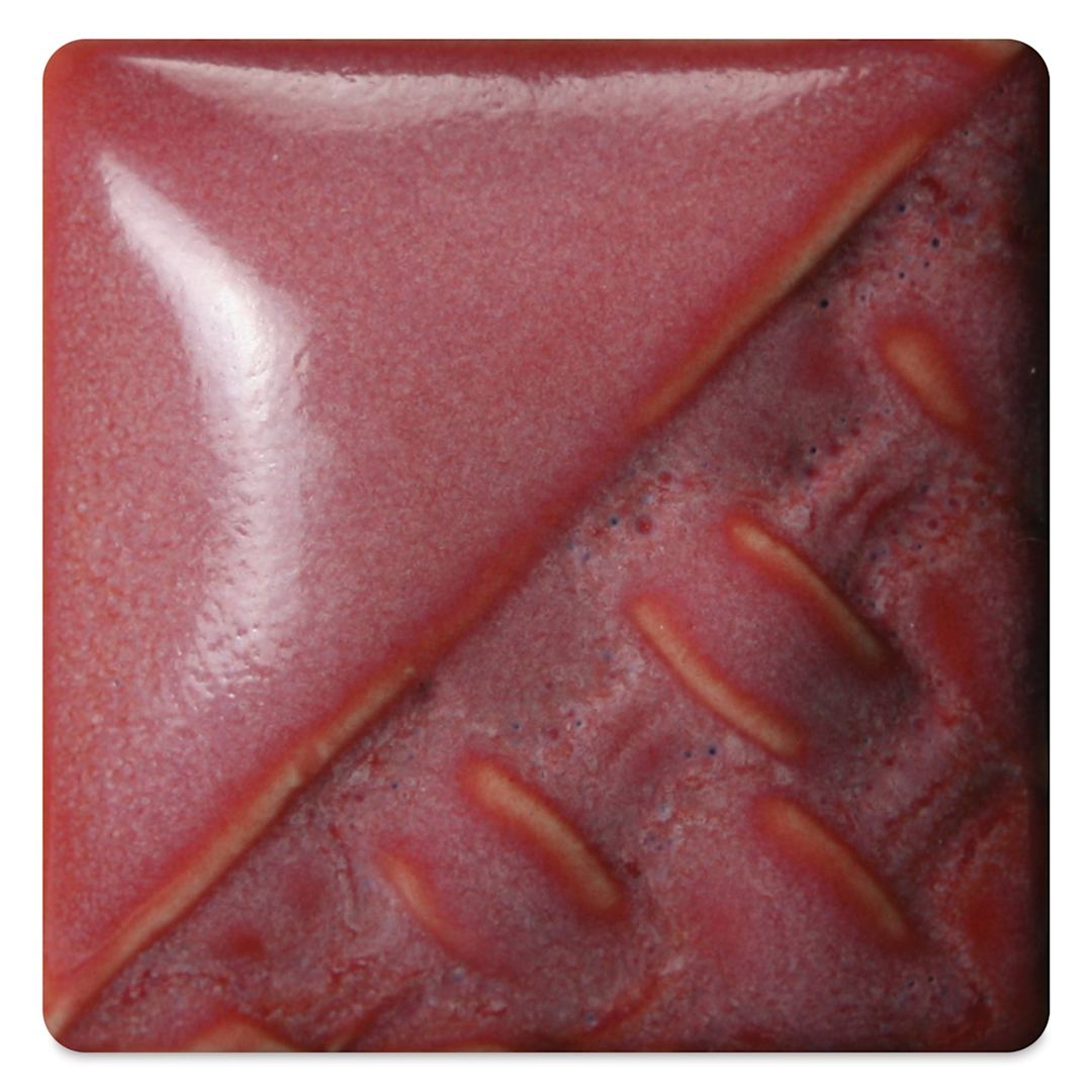 Open in modal - Mayco Stoneware Classic Glaze - Raspberry Mist, Gallon, fired at cone 6 oxidation