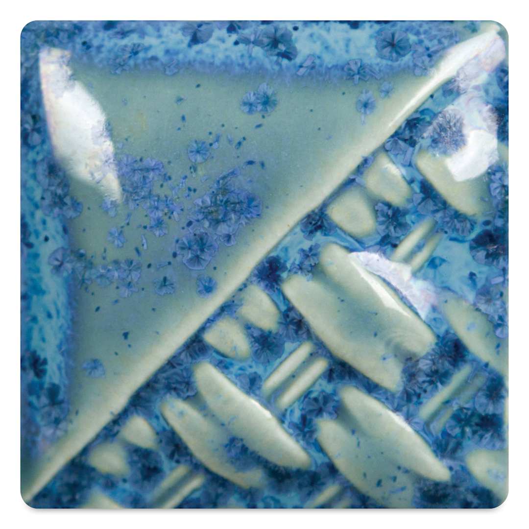 Open in modal - Mayco Stoneware Classic Glaze - Micro Cerulean, fired at cone 6 oxidation