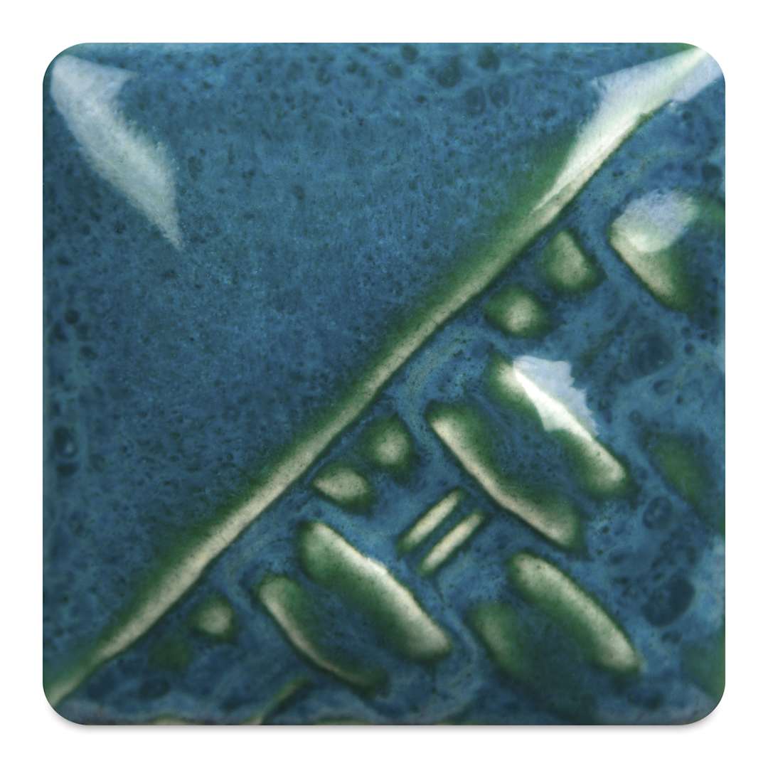 Open in modal - Mayco Stoneware Classic Glaze - Tropical Teal, fired at cone 6 oxidation