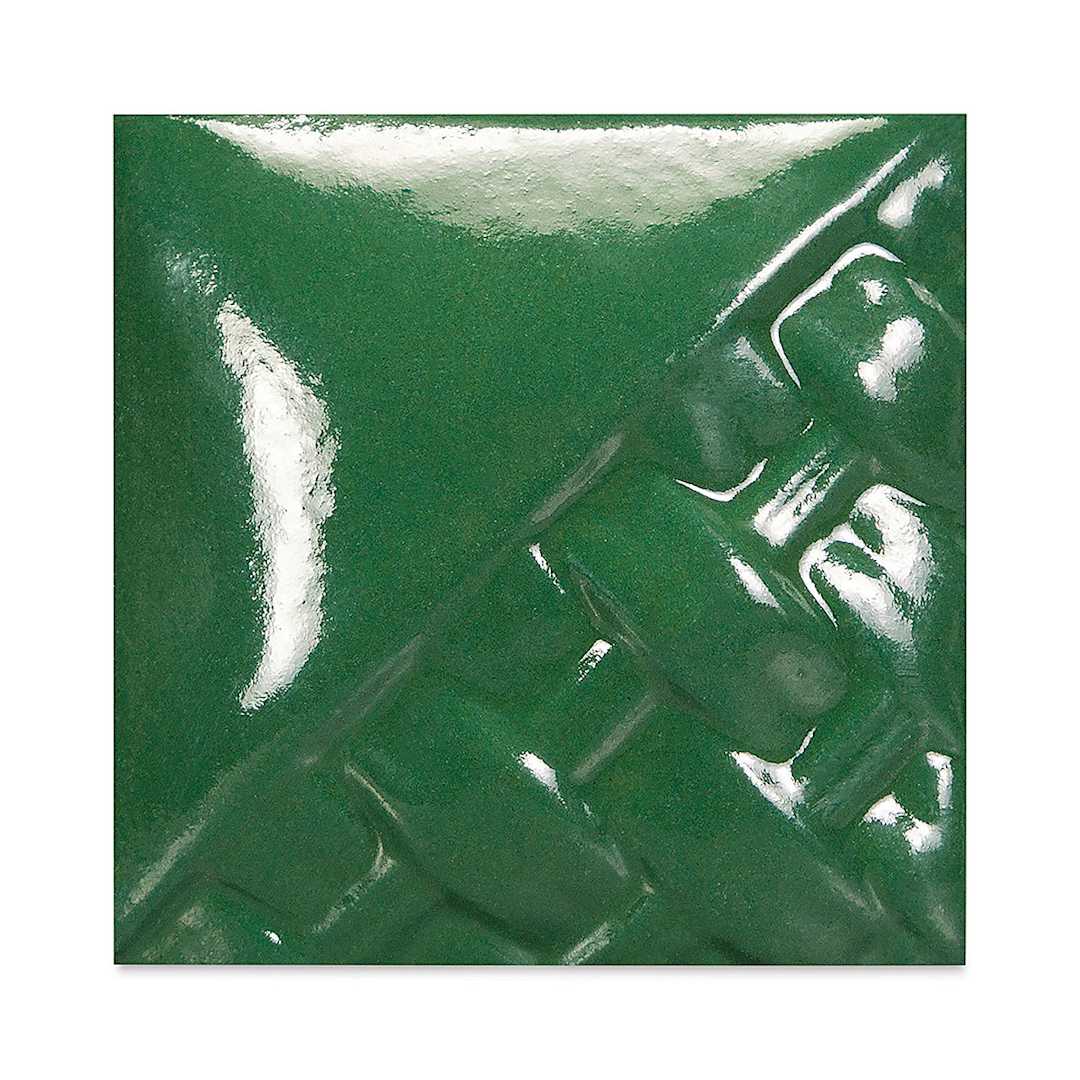 Open in modal - Mayco Stoneware Gloss Glaze - Dark Green Gloss fired to cone 6 oxidation