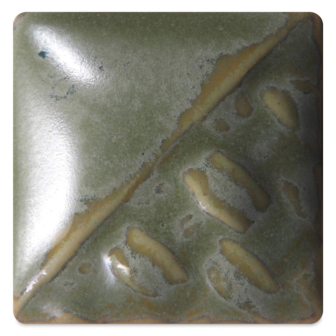 Open in modal - Mayco Stoneware Classic Glaze - Green Tea, Gallon, fired at cone 6 oxidation