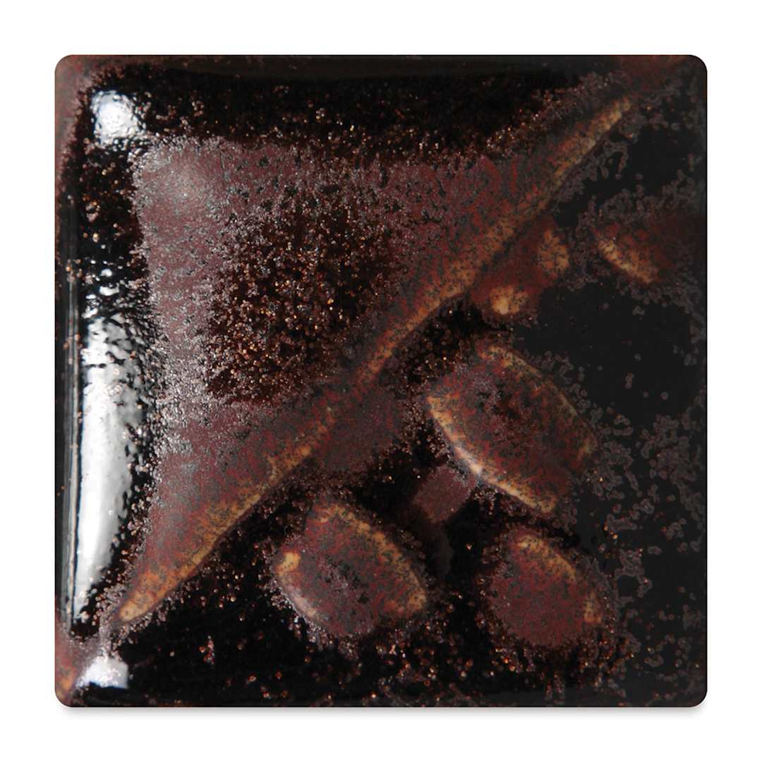 Open in modal - Mayco Stoneware Classic Glaze - Copper Ore, fired at cone 6 oxidation