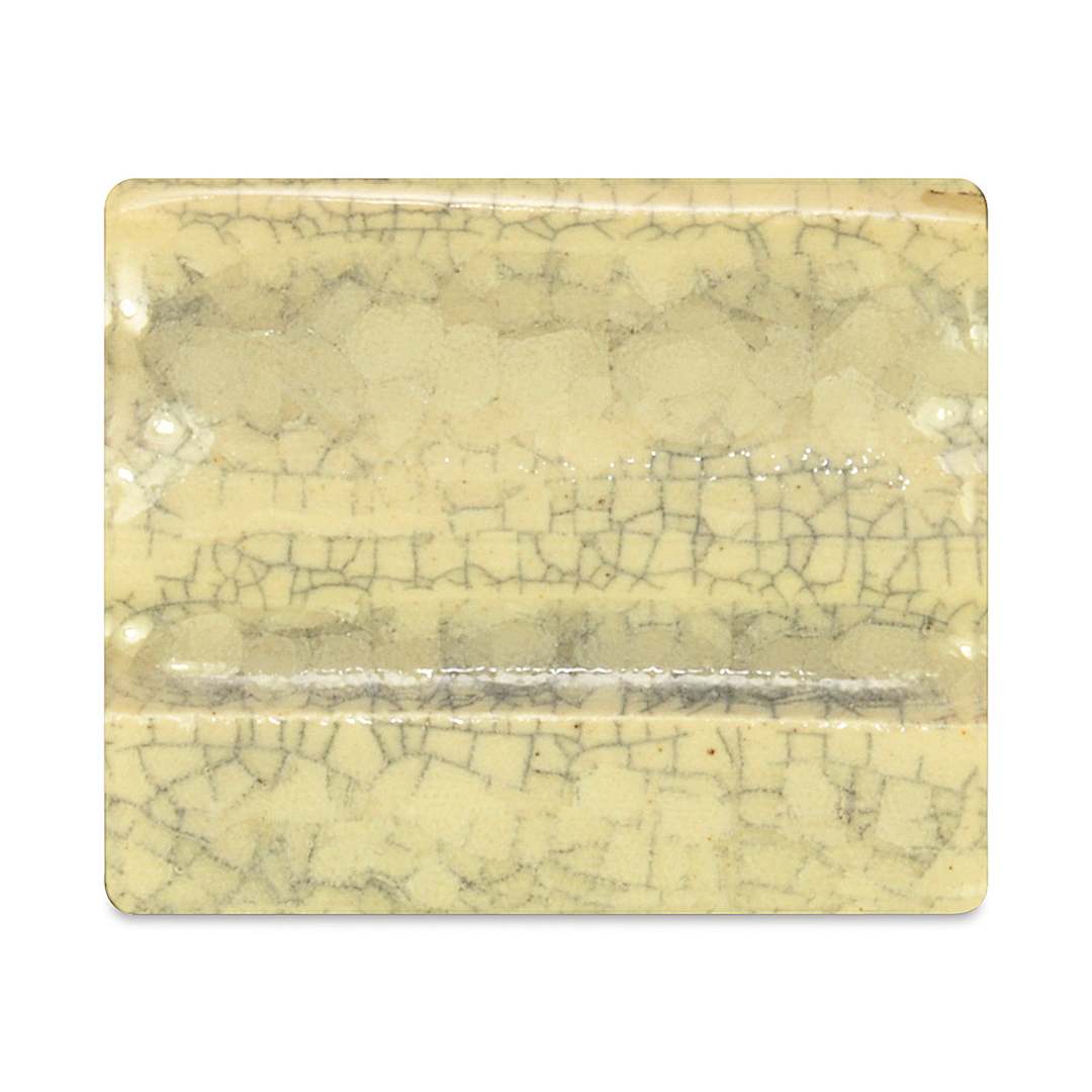 Open in modal - Spectrum Stoneware Glazes - Finished tile showing Clear Crackle finish