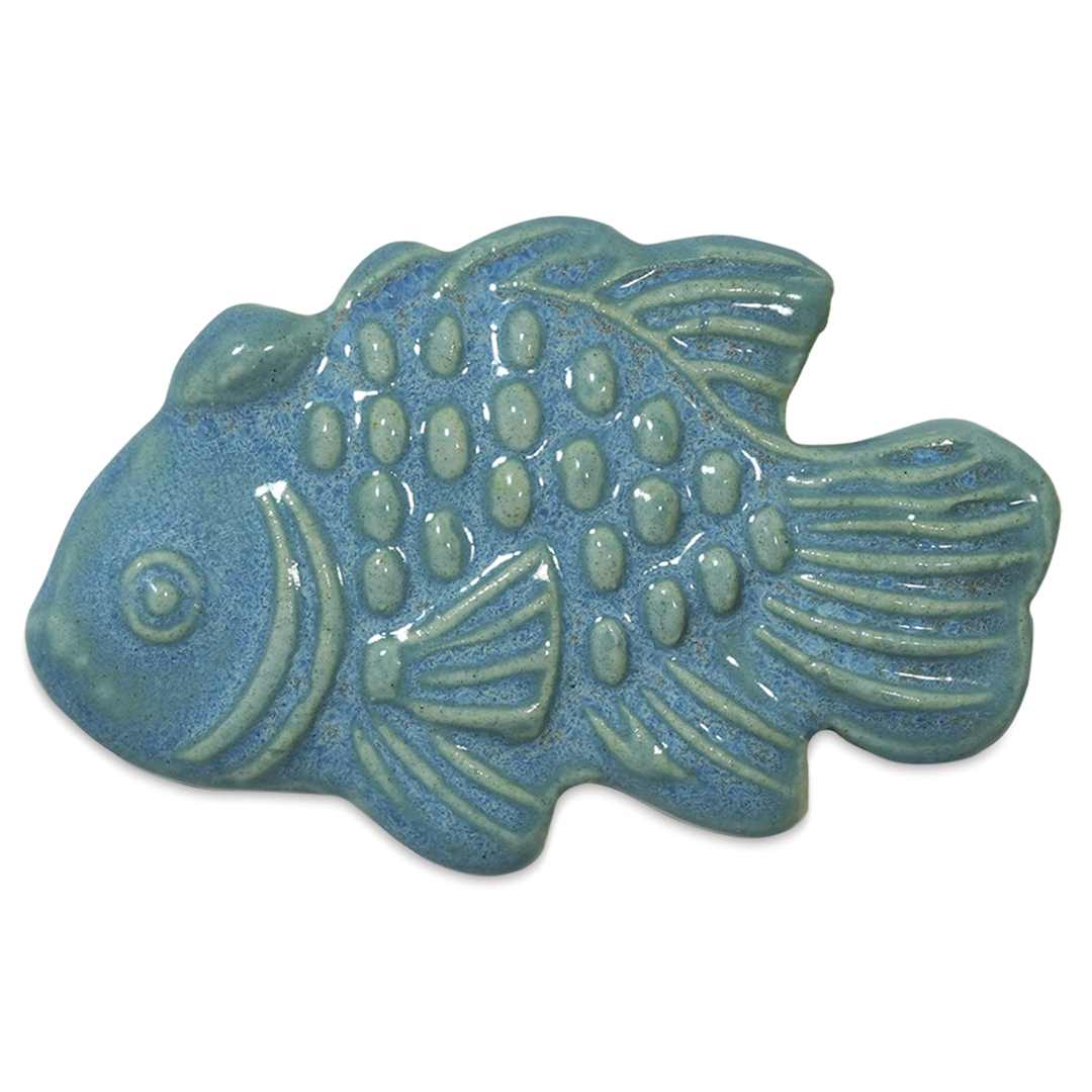 Open in modal - Spectrum Floating Glaze - Floating Turquoise - finished fish example