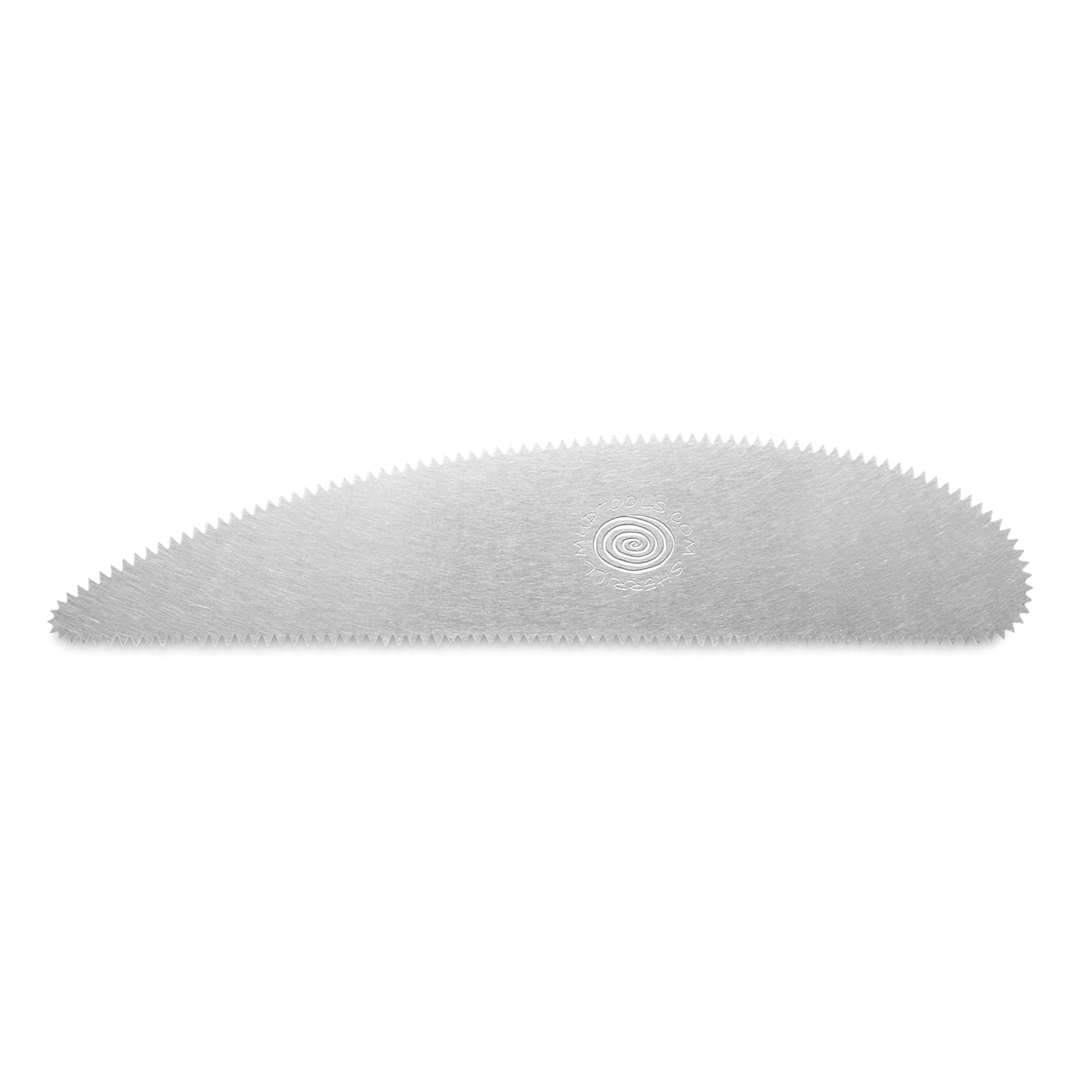 Open in modal - Mudtools Long Stainless Steel Scraper Rib - Regular Edge (12 teeth per inch)