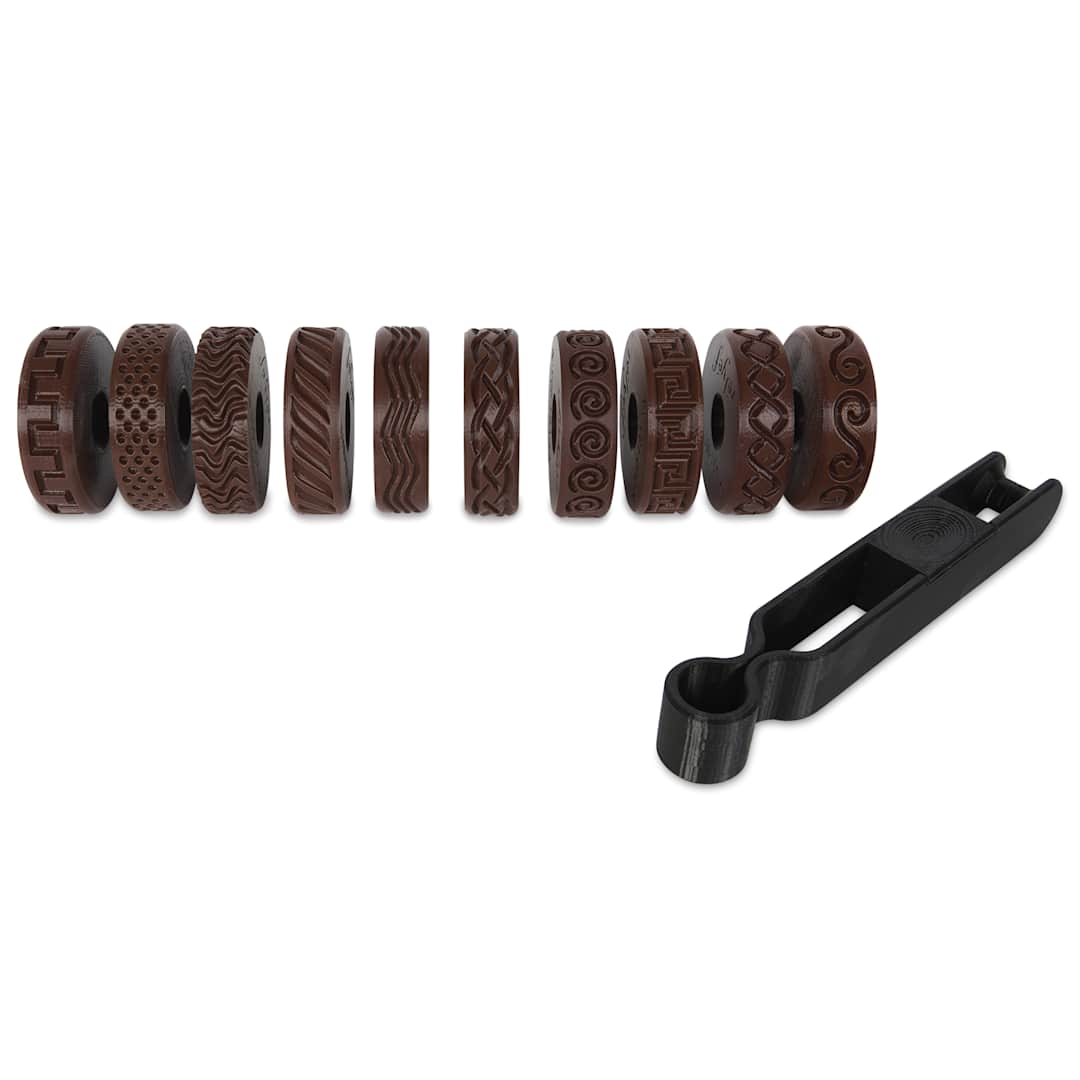 Open in modal - Spectrum Stamp Rollers - Debossed Waves, Set of 10