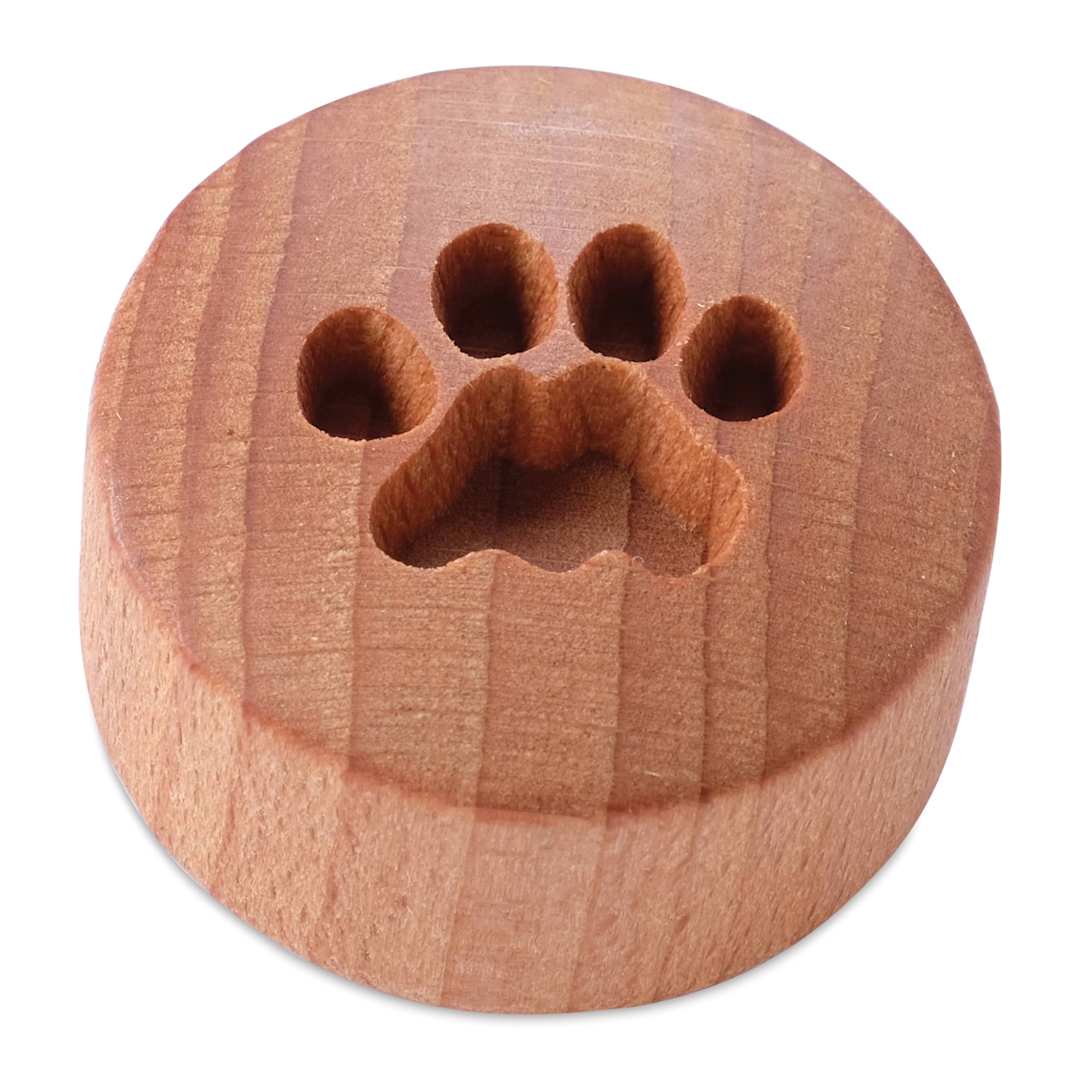 Open in modal - MKM Pottery Tools Curve Top Stamp - Cat Paw Print